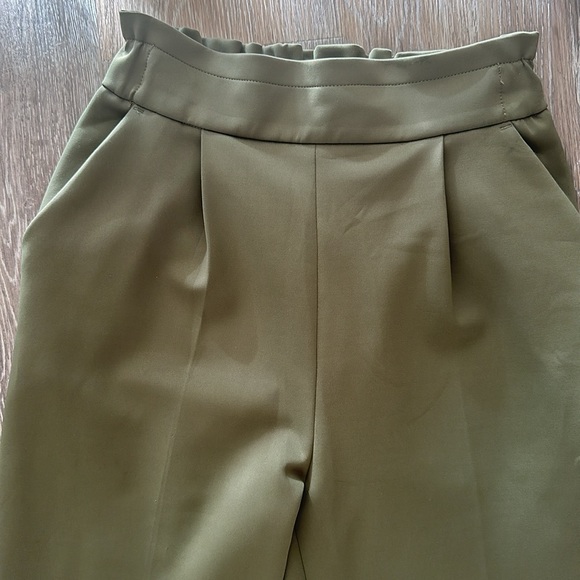 Express Olive Green High Waisted Trousers, Size Extra Small - Picture 2 of 5